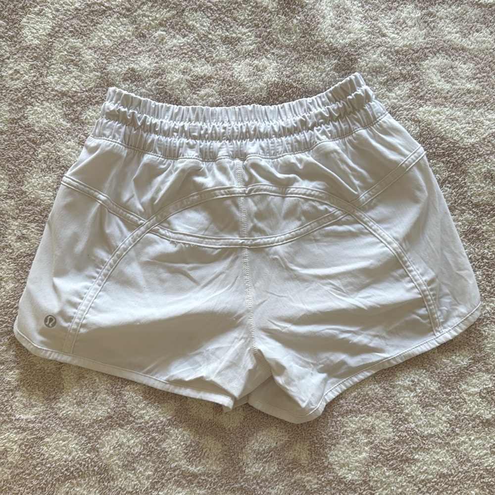 Lululemon White Athletic Shorts